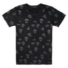 Black Embossed Skull Print T-Shirt